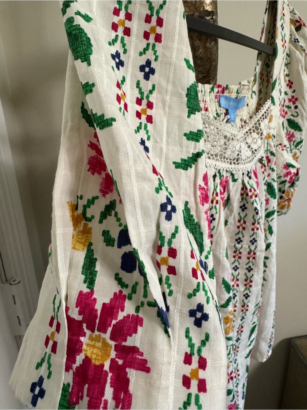 NEW Draper James Floral Square Neck Floral Top $98 Multiple Sizes NWT - Picture 4 of 10